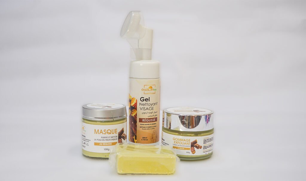 Kit for skin care that uses licorice.