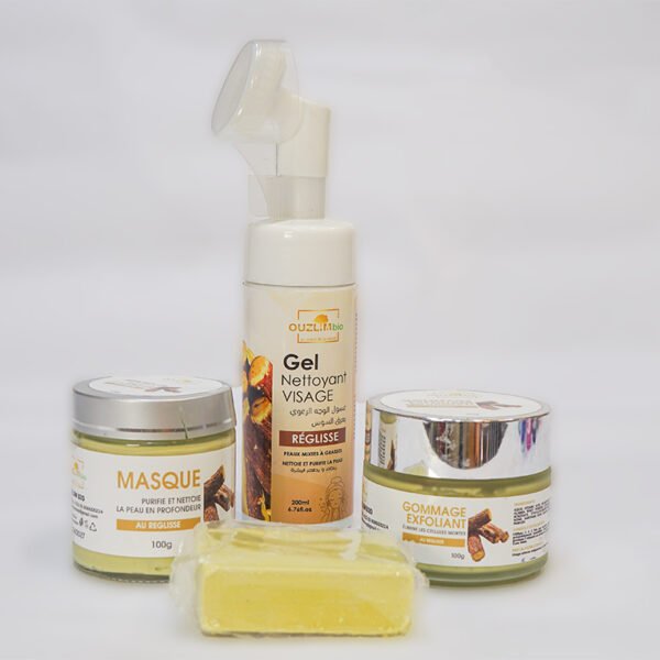 Kit for skin care that uses licorice.